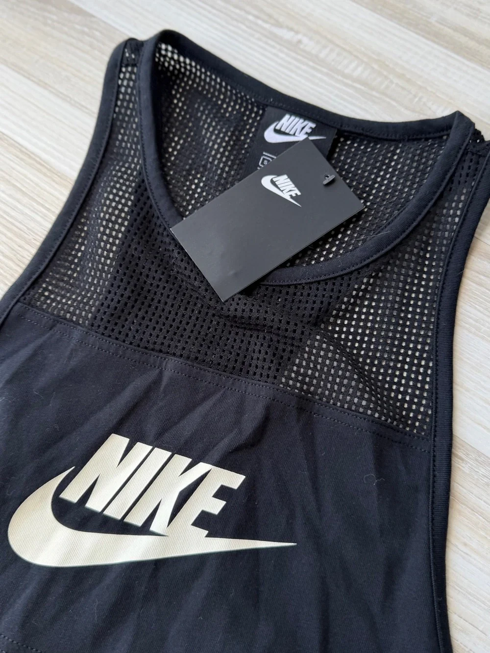 Nike Black Mesh Logo Tank - Women's